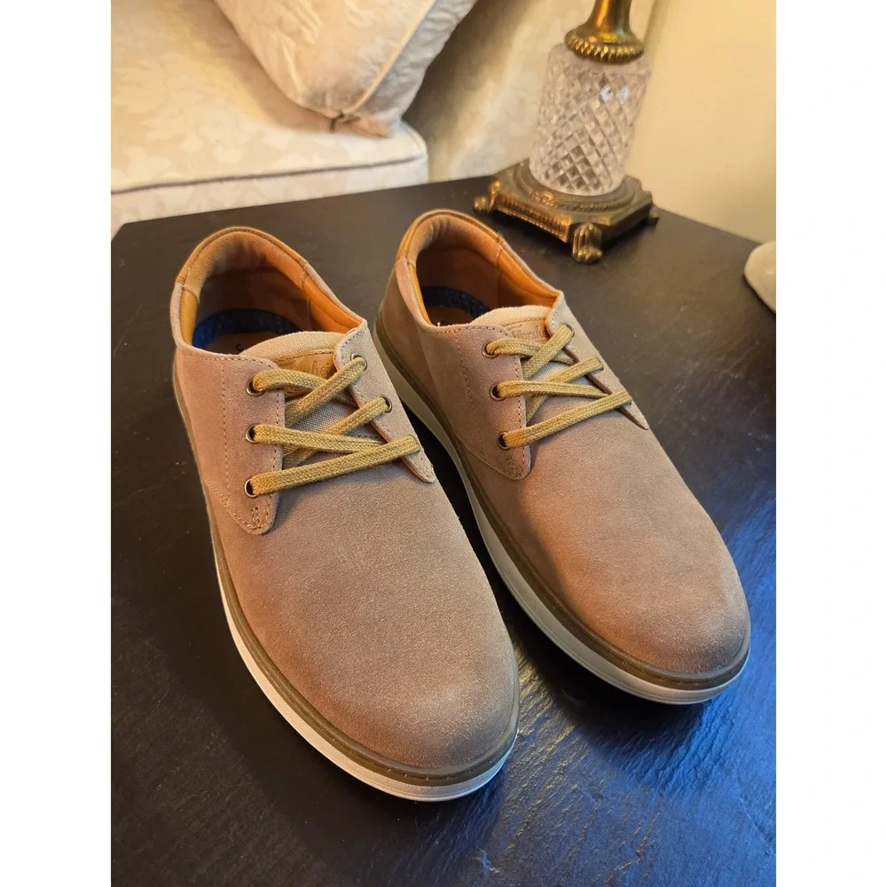 Florsheim Men's Caper PT Lace Suede Plain Toe Oxfords Sand US Sz 8.5W NEW! $100
